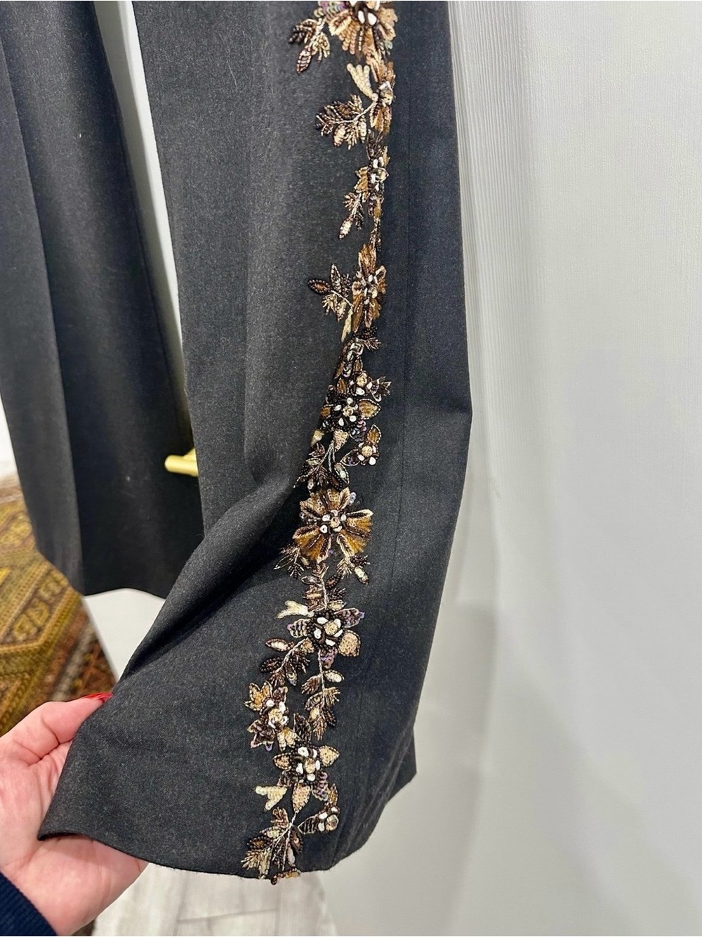 Vintage Escada Sequined Wool suit. Jacket and pants - Picture 10 of 10